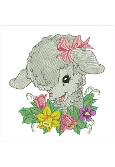 Pet081 - Big Vintage little lamb